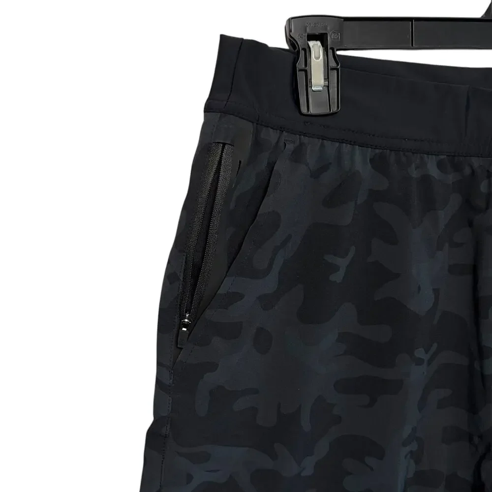 Ten Thousand Interval Shorts Men's Sz XL Black Camo Lined Drawstring Activewear